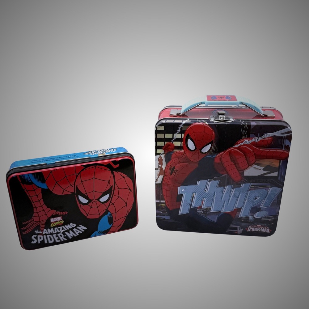 Marvel Spider-Man Tin Set Ultimate Carrier & Amazing Keepsake Tin WV15-35G